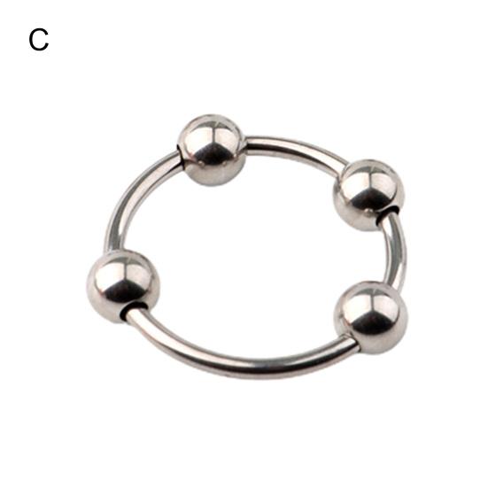 Cock Ring Prolong Intercourse Time Ergonomic Stainless Steel Delay Ejaculation Lock Ring for Male