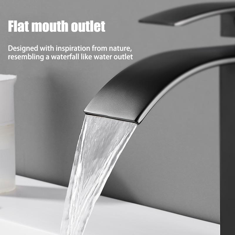 Sink Faucet Splash Proof Dual Control of Hot and Cold Bathroom Accessories Stainless Steel Waterfall Washbasin Fixture Home
