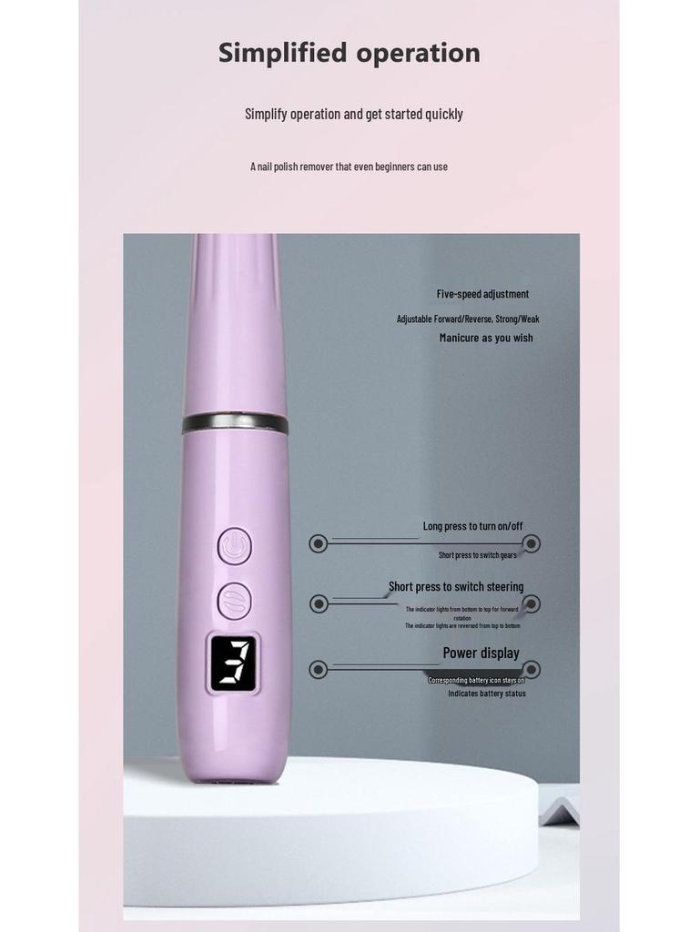 Portable Electric Nail Grinder: Compact Manicure & Polishing Tool for Home Use