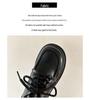 Women's British Style Black Leather Thick-Soled Loafers - 2026 Spring/Summer Collection Versatile Flats