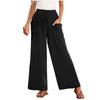 Women's Loose-Fit Casual Wide-Leg Pants With Pockets, Drawstring Waist, And Elastic Waistband