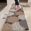 Modern Floral Anti-fatigue Kitchen Rug Non-slip Waterproof Oil-proof Carpet for Kitchen Laundry Room Decor