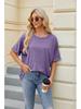 2024 Women's Spring/Summer Loose Solid Color Round Neck Short Sleeve T-Shirt