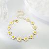 Bohemian Daisy Double Layer Clavicle Necklace and Bracelet Earrings Set