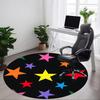 1pc Colorful Stars Chair Carpet for Office Non-Slip, Machine Washable Rug for Office, Room - Polyester, Machine Made Yy251029194