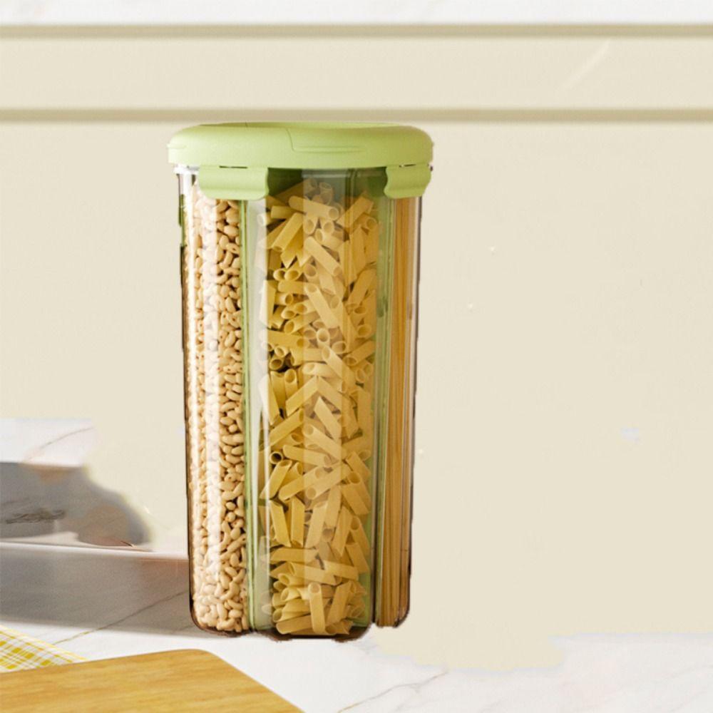 4-Compartment Grain Storage Container Sealed Food Storage Box Cereal Grain Dispenser  Coffee