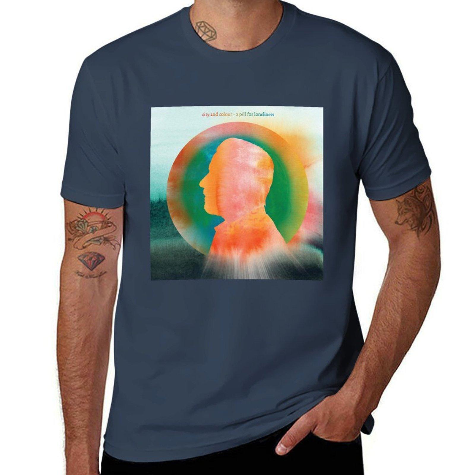 City and Colour A Pill For Loneliness TShirt Big Size Short Sleeve Tee for Unisex S