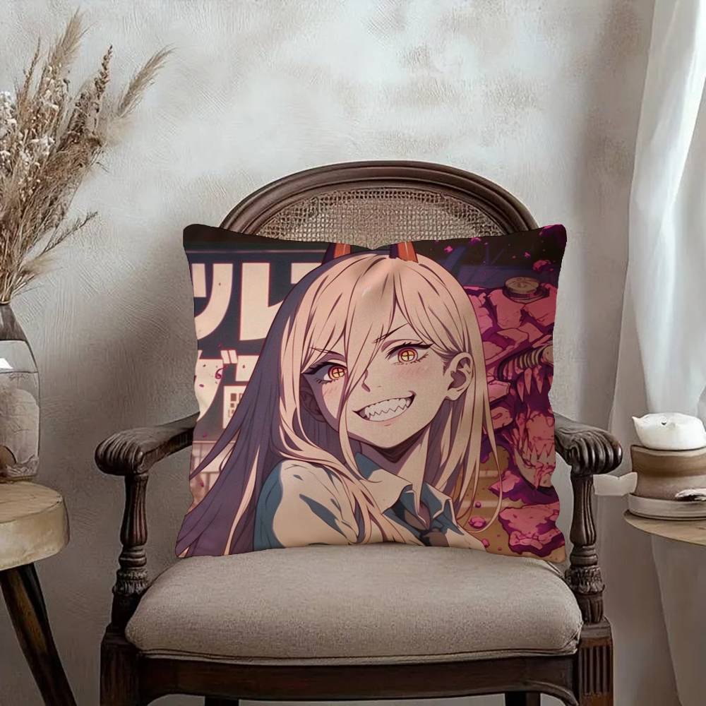 Power Anime C-Chainsaw M-Man Personalized Pillow Dust Cover Bedroom Kids Party Decoration Pillowcase Birthday Children Gift