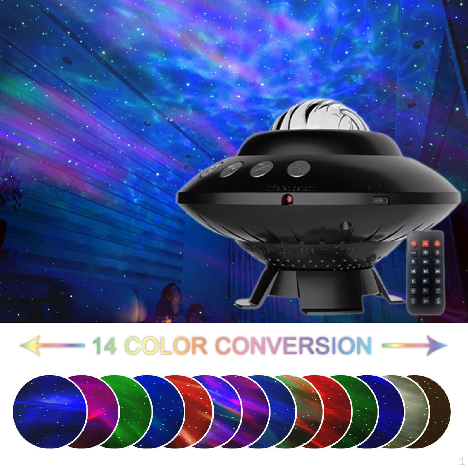

Star Sky Projector Lights Night Light Baby Room Color Changing 14 White чорний
