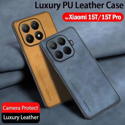 Matný PU-Kožený kryt pro Xiaomi Mi 15T Pro / 15T Pouzdro Matný Tvrdý Plast Plná Ochrana Kryt Telefonu