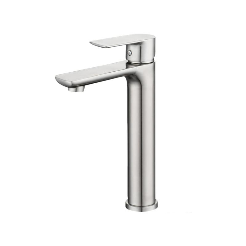 Simple Single Hole Bathroom Sink Faucet Durable Stainless Steel Easy To Install Quick Installation Water Saving