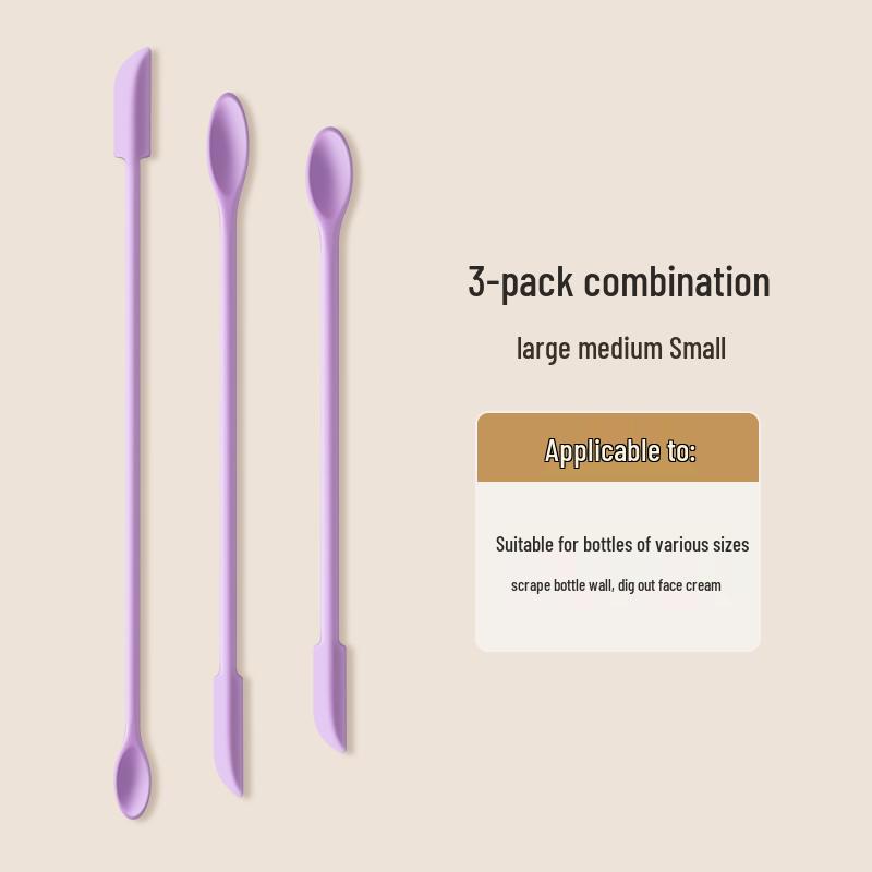 Doppelkopf-Silikonspatel & Mini-Cremeflaschenschaber