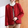 Xuexi Auspicious Year Woolen Coat for Mid-Aged Women