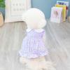 Flower Collar One Piece Puppy Summer Clothes Dress Frill