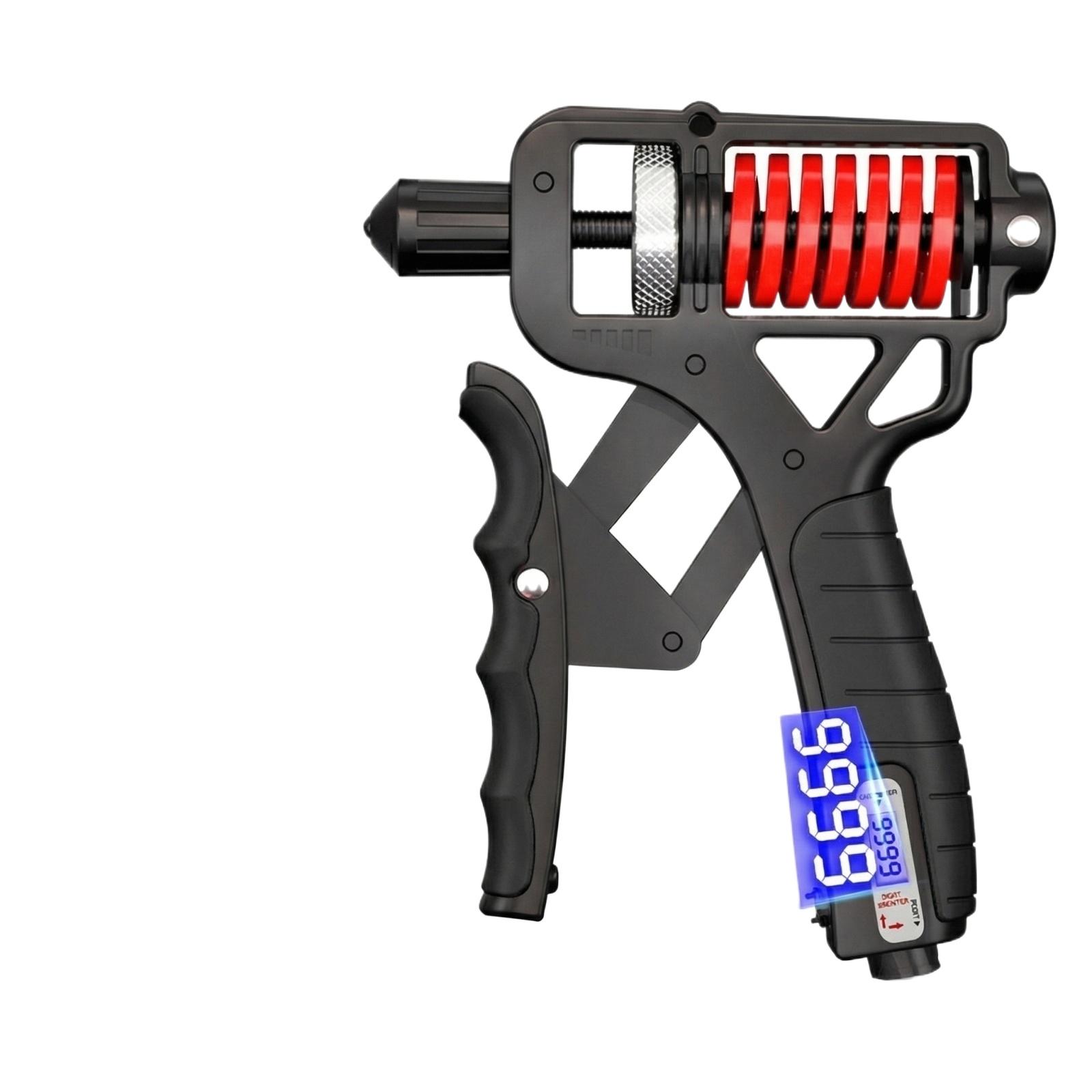 Регулируемый динамометр для ручного захвата Тренажер для ручного захвата Стресс-динамометр для ручного захвата для взрослых чёрный