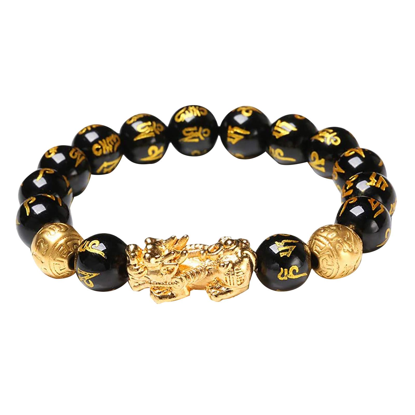 ImitationNaturalStone Black -Pixiu Bracelet,Six-Character Mantra Jewelry чёрный