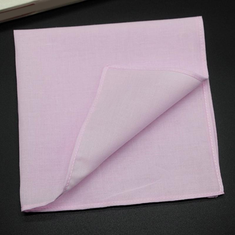 28x28cm Tie Dye Square Plain Color Handkerchief for Woman Gentleman Handkerchief