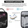GothMoth Themed Artwork Print Insulated Lunch Bag for Women Kids Leakproof Food Boxes Thermal Lunch Box Tote