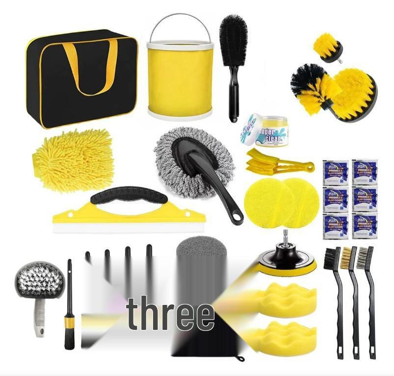 Multi-Functional Electric Cleaning & Polishing Brush Set for Car Interiors, Air Vents, Tires & More
