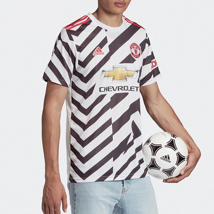 Adidas Manchester United Verze pro hostující fanoušky Sportovní dres Pánské topy Bílý FM4263
