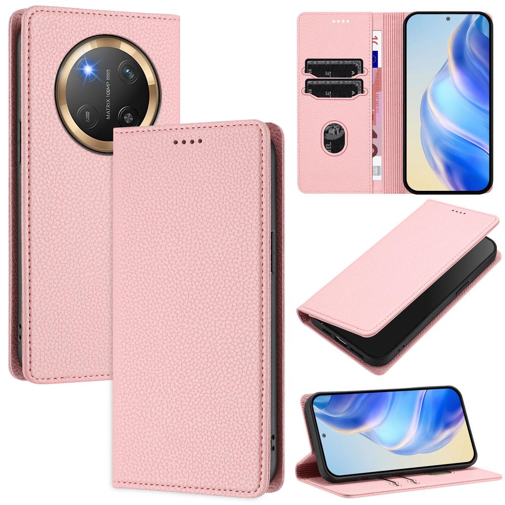 For Honor Magic7 Lite 5G/X9c 5G/X60 Pro 5G Wallet Case RFID Blocking Litchi Texture Leather Mobile Cover