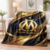 Olympique Lyonnais FC Printed Flannel Blanket Warm Comfort Bed Throw For Indoor Home Decoration