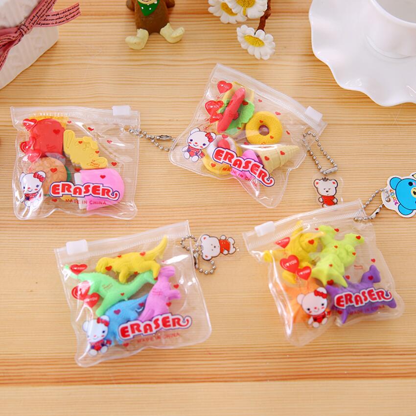 Cute Simulation Food Vegetable Eraser Set Office Study Rubber Eraser Special Stationery Gifts Toy