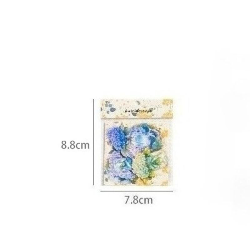 15pcs Floral Patterns Kawaii Creative Plant Stickers Pack Hand Tent DIY Stick Labels Scrapbooking Material Junk Journal Supplies