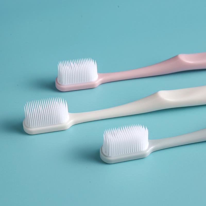 Japanese-Style Soft Bristle Macaron Toothbrush Set - 3-Pack for Adults