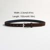 Luxury Design Suede Leather Belt Pin Buckle Vintage Women Waist Belt Versatile Retro Frosted Thin Waistband Jeans Decoration