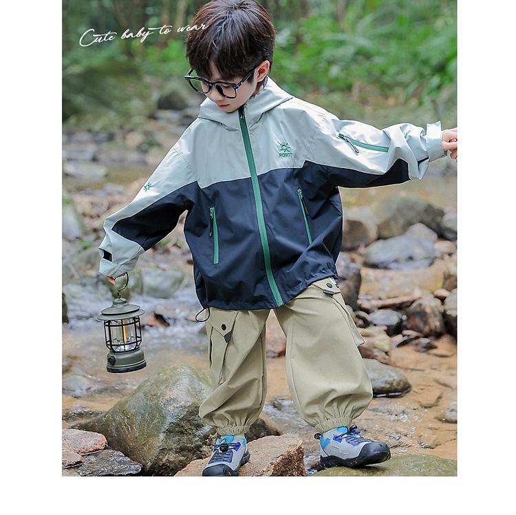 Fairy Tale Memory 2025 Boys' Spring/Autumn Windbreaker: Waterproof, Windproof, Back-to-School Jacket