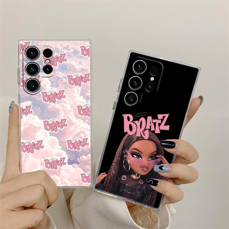 Cartoon Fashion Doll Bratzs Transparent Case For Samsung Galaxy S26 S25 Ultra S24 S22 S26 Plus S20 S23 S21 S25 FE 5G Clear Cover