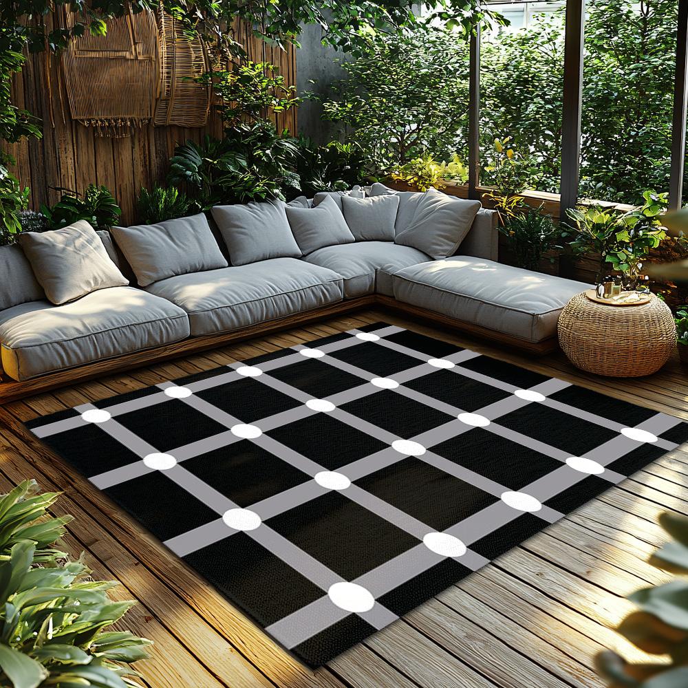 Stylish Area Rug Modern Geometric Pattern Non Slip Floor Mat Living Room Bedroom Decor Home Accent Carpet Stylish Home Design
