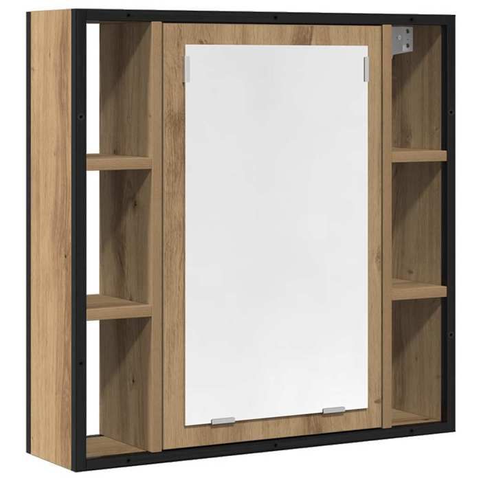 VidaXL Armoire à miroir salle de bain chêne artisanal bois ingénierie, armoire de toilette avec miroir, armoire à miroir, 862227