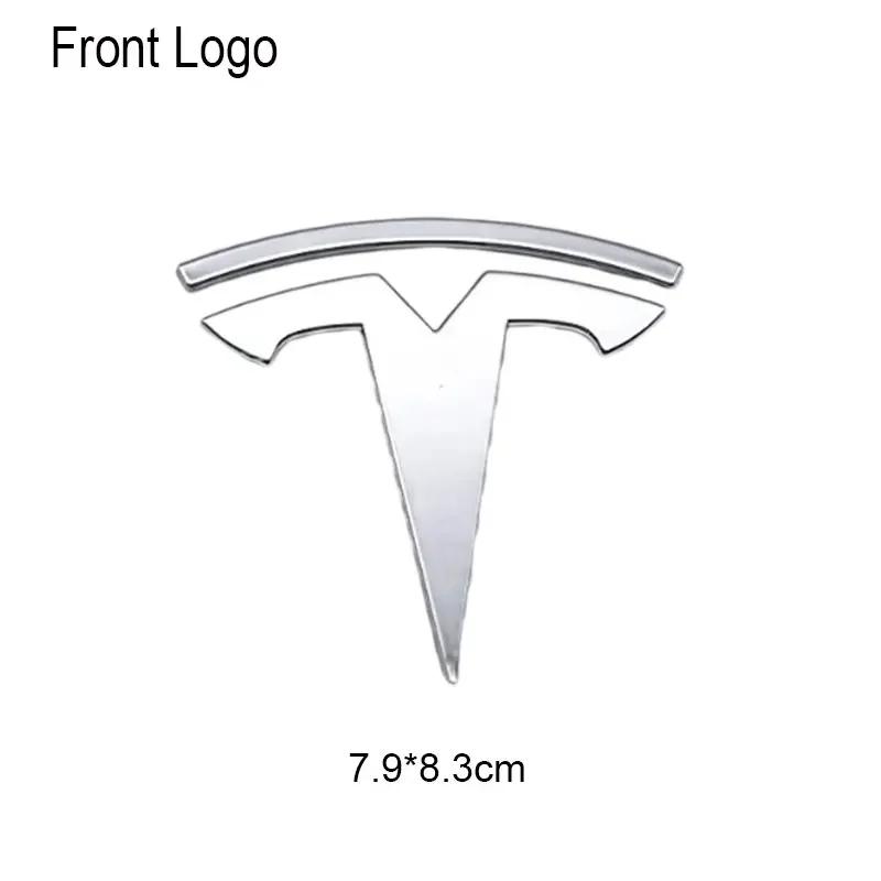 Samolepka na auto 2025 Nové 3D ABS Logo Volantu Auta Samolepka Přední Znak Kapoty Zadní Znak Kufru Pro Tesla Model Y Repl