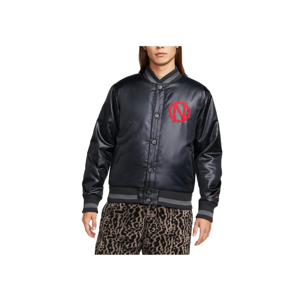 Nike Alphabet Pattern Single-Breasted Warm Long-Sleeve Jacket Men Jacket Black DQ6204-045