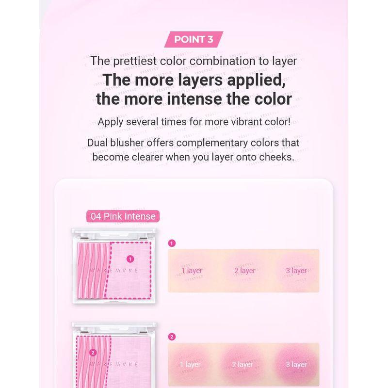 WAKEMAKE Sheer Layering Dual Blusher - 9 Types