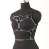 Fashion Women Pu Leather Hollow Cage Bra Gothic Body Chest Harness Belt Adult Punk Chest Bra Harness.