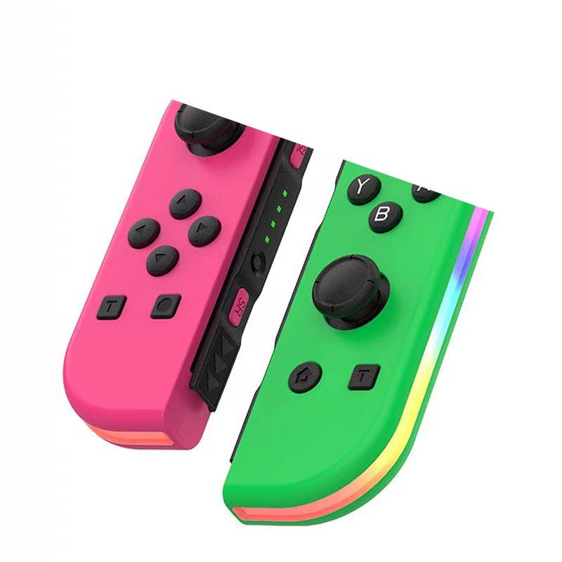 Joycon-style RGB Wireless Bluetooth Game Controller with Switchable Left and Right Small Handles for NS.