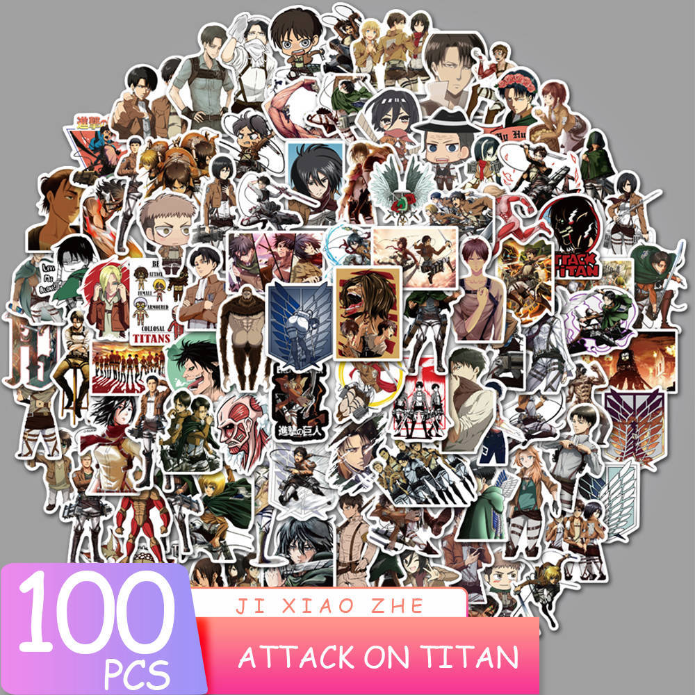 Japanese 100pcs Anime Collection Graffiti Stickers For Notebooks Laptops