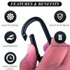 1/2Pcs Pu Leather Pram Hook Adjustable Baby Stroller Hook Cart Organizer Diaper Bag Hanger Children Boy Girl Travel Baby
