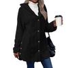 Women's Solid Color Fashion Casual Warm Fashion Diamond Plush Hooded Cardigan Coat