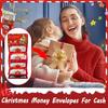 Delightful Christmas-Themed Foldable Banknote with Father Christmas and Tree, DIY Red Envelope and Multiple Card Slots
