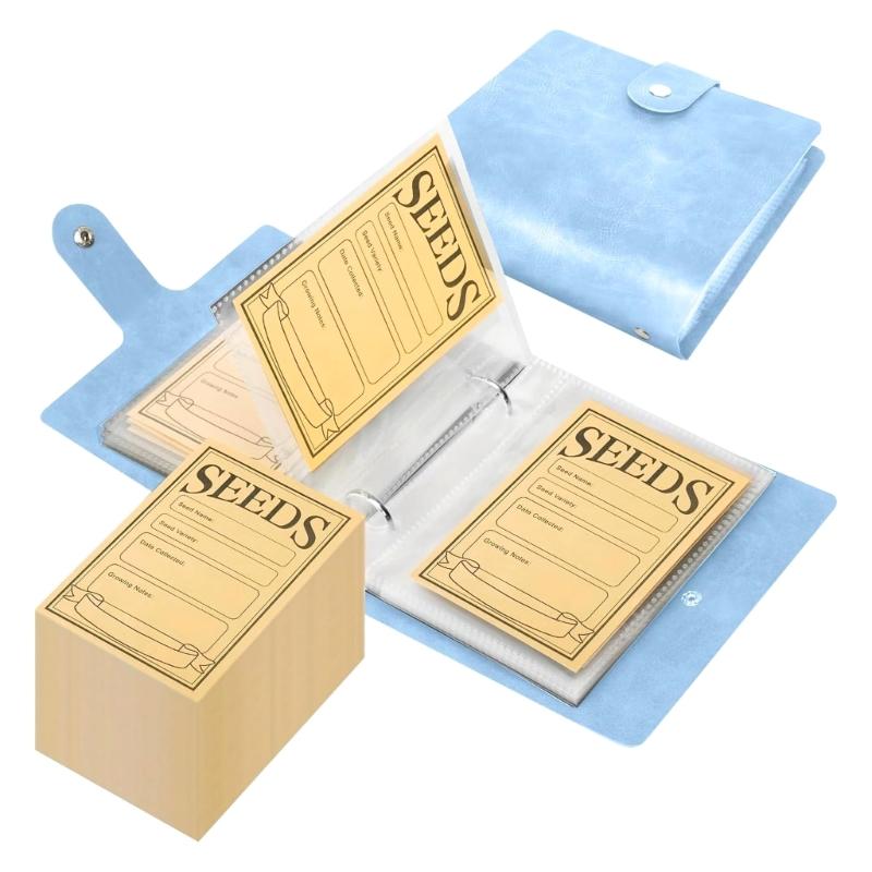 Transparents Pocket Page Semina Keeper Space Saving Garden Semina Album For Home Gardeners Using Recyclable Paper