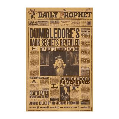 Harry Potter Daily Prophet Metal Poster 20x30cm, Dumbledore Secrets Wall Art