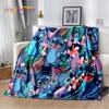 Coperta morbida in flanella con Stitch mostro cartone animato, Coperta da lancio Coperta comoda per picnic Letti Divano Casa Camera da letto Regalo Bambino