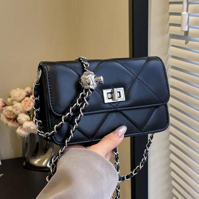 Rhombus Chain Bag Women'S Messenger Bag Casual Fashion Design Shoulder Small Square Bag