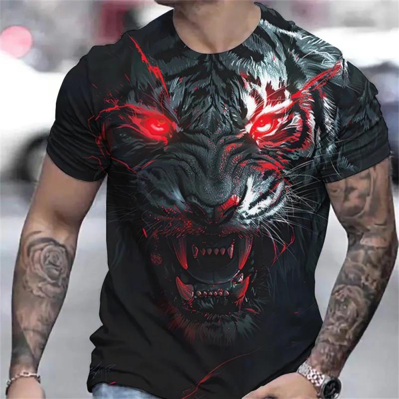 3D printed Moon Tower sports fast drying breathable men's T-shirt outdoor street leisure fitness short sleeved
