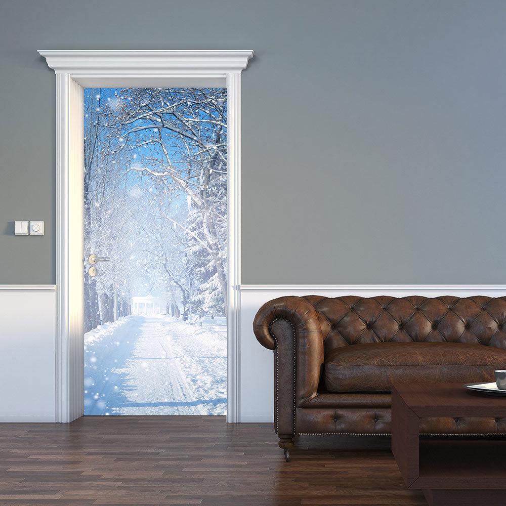 Creative Suspension Bridge Door Decoration Living Room Waterproof Self-Adhesive 3D Door Sticker Refurbished Wall Sticker Home