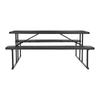 Picnic Table Foldable Steel Camping Table Chair Garden Indoor Outdoor